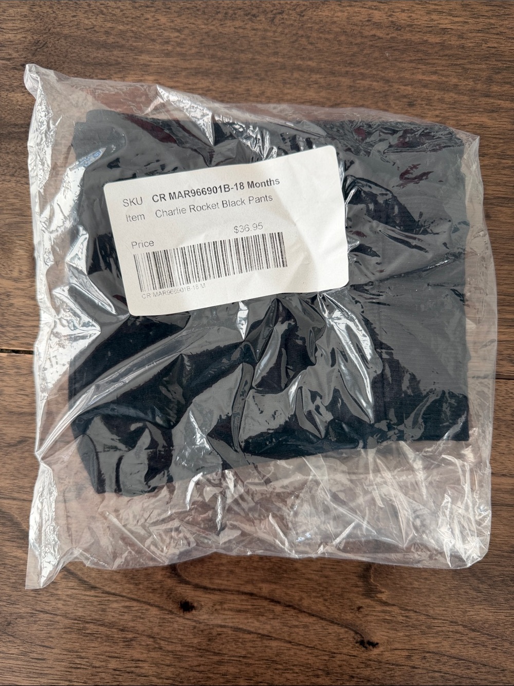 Charlie Rocket Black Baby/Toddler Pants - Solid Black